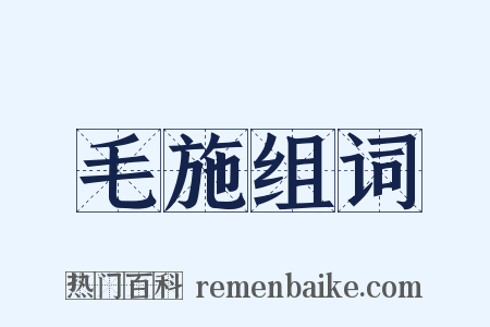 毛施组词是什么意思的图片
